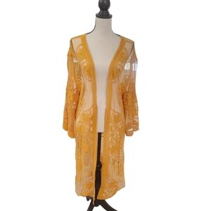 Do Everything in Love Yellow Lace Swim Coverup